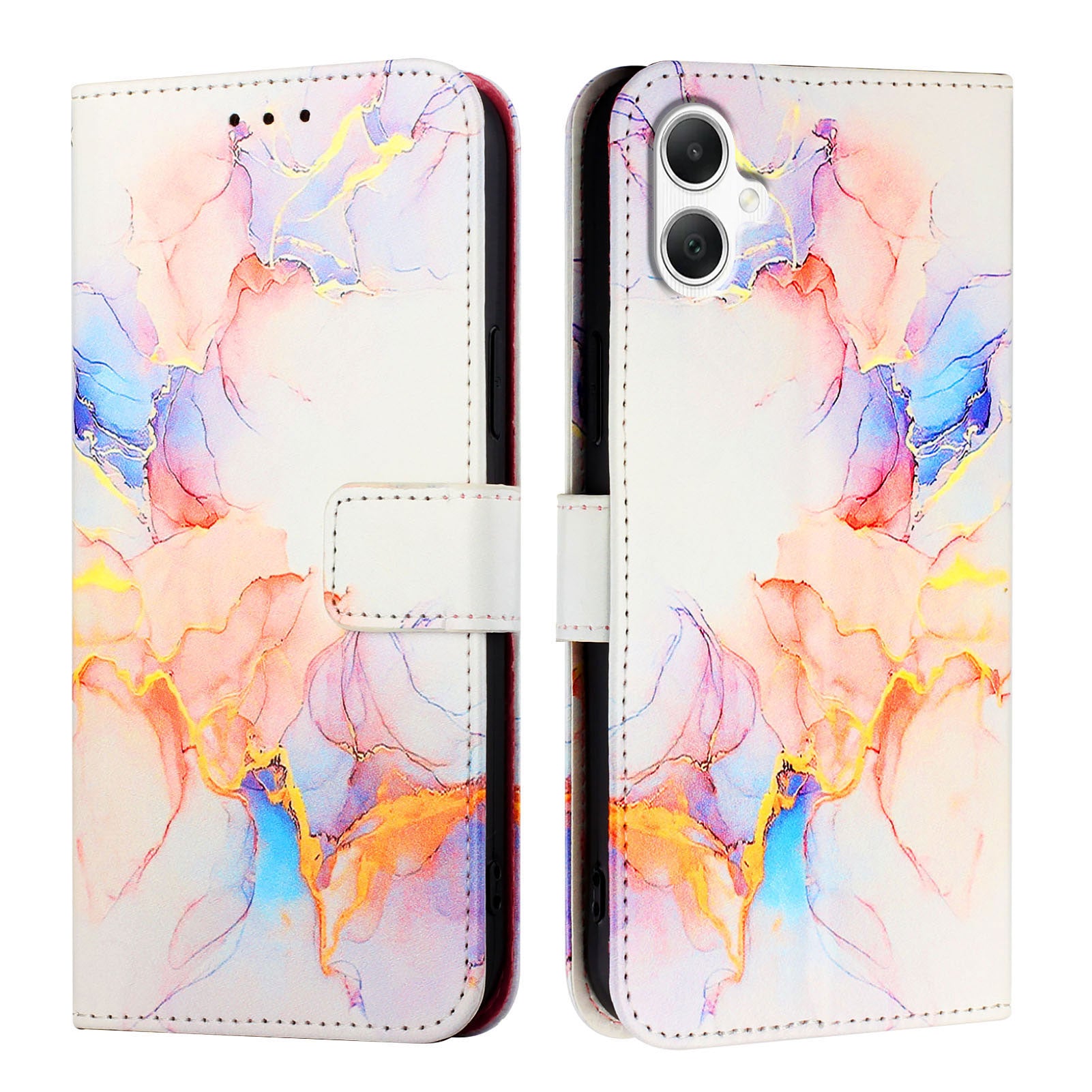 For Samsung Galaxy A06 Case YB Pattern Printing Leather Series-5 Marble Pattern Wallet Phone Cover - Milky Way Marble White LS004 For Samsung Galaxy A06 Case YB Pattern Printing Leather Series-5 Marble Pattern Wallet Phone Cover - Milky Way Marble White LS004
